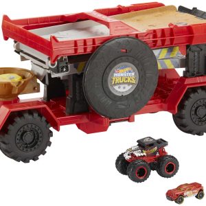 Hot Wheels Monster Trucks Downhill Race & Go Play Set