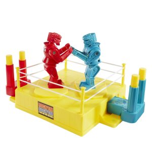 Rock 'Em Sock 'Em Robots Kids Game. Fighting Robots With Red Rocker & Blue Bomber