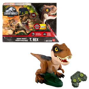 Jurassic World Roarin' Frenzy T Rex RC Toy. Motorized Remote Control Tyrannosaurus Rex Dinosaur