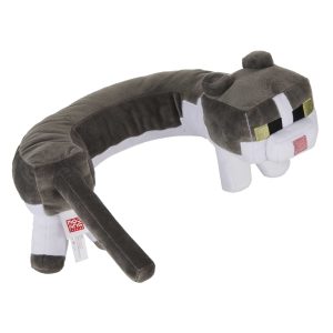 Minecraft Purring Sounds Neck Pillow. Cat Plush Toy With Sound For Travel