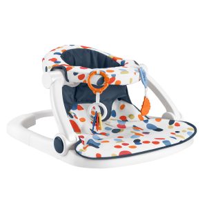 Fisher-Price Sit-Me-Up Floor Seat. Portable Baby Chair & 2 Developmental Newborn Toys. Darling Dots