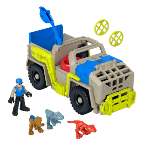 Imaginext Jurassic World Track & Transport Dino Truck Vehicle & Figure Set. 8 Pieces