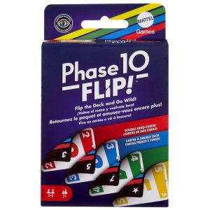 Phase 10 Flip Card Game. Classic Family Card Game With Double-Sided Cards For 2-6 Players