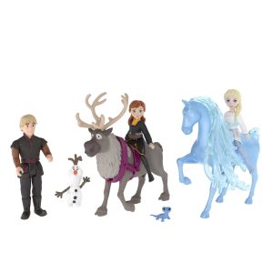Disney Frozen Fashions & Friends Set With 3 Dolls. 4 Friend Figures And 4 Fashions
