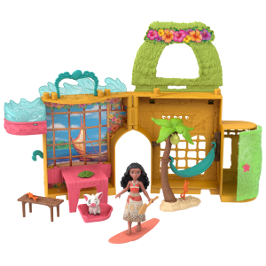 Disney Princess Moana Storytime Stackers Doll House With Small Doll. Animal Friend & 9 Accessories