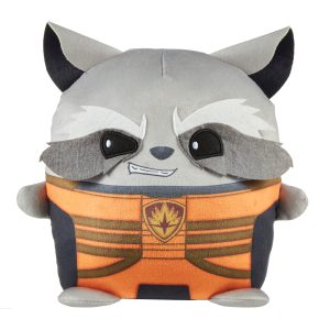 Marvel Cuutopia Plush Rocket. 10-In Soft Rounded Pillow Doll. Collectible Superhero Stuffed Animal