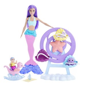 Barbie Mermaid Doll. Nurturing Playset With Merbaby. Octopus And Seal