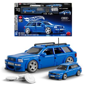Mattel Brick Shop Hot Wheels Audi Avant RS2 Building Toy Kit (253 Pieces). For Collectors