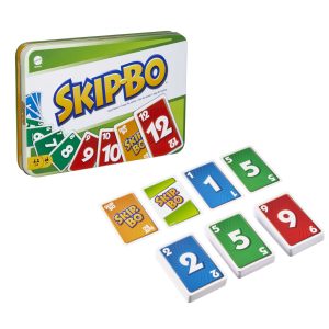 Skip Bo Card Games in Storage Tin. Gifts For Adults And Family Night