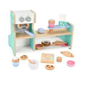 Fisher-Price Wooden Coffee Shop Set For Preschool Pretend Play. 20 Wood Pieces