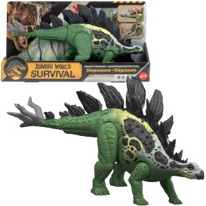 Jurassic World Gigantic Thrashers Stegosaurus Dinosaur Action Figure Toy. 2 Attacks & Evolve Feature