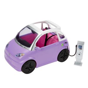 Barbie Car. Kids Toys. Electric Vehicle With Charging Station