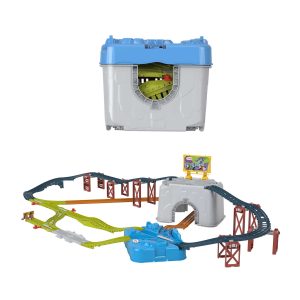 Thomas & Friends Train Tracks Set. Connect & Build Track Bucket. 34-Piece Preschool Toy