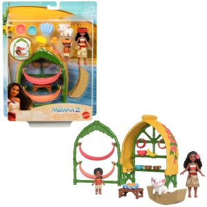 Moana 2 Set de Juego Hogar de Moana y Simea con Pua y Accesorios