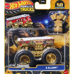 Hot Wheels Monster Trucks Trophy Champions Premium Die-Cast 1:64 Scale & Trophy