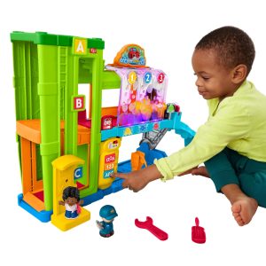 Fisher-Price Little People Light-Up Learning Garage Toddler Playset. 5 Play Pieces. Multi-Language Version