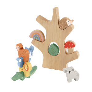 Fisher-Price Wooden Balance Tree Preschool Stacking Activity Toy. 10 Wood Pieces
