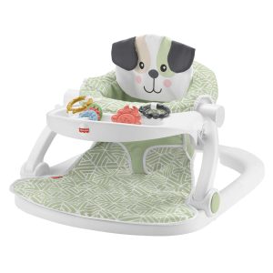 Fisher-Price Sit-Me-Up Seat Portable Baby Chair With Snack Tray And Newborn Toys. Puppy Perfection