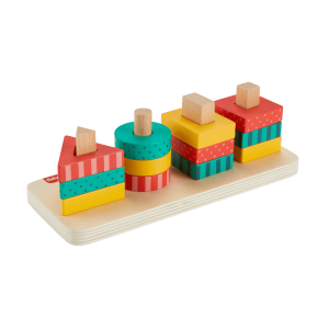 Fisher-Price Wooden Shape Stacker Toddler Sorting Toy. 13 Wood Pieces