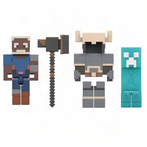 Minecraft Dungeons II Action Figures & Accessories Multipack. 3.25-inch Scale & Pixelated Design