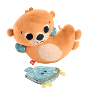 Fisher-Price 2-in-1 Rockin' Tummy Time Otter. Plush Baby Sensory Toy For Tummy Time