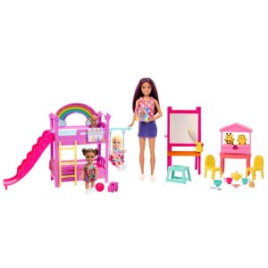 Barbie Skipper Babysitters Inc. Ultimate Daycare Playset With 3 Dolls. Furniture & 15+ Accessories