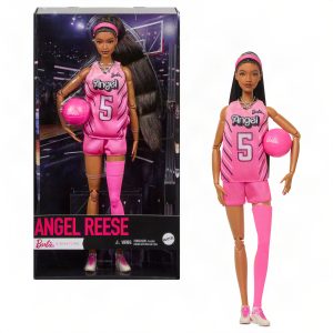 Poupée Barbie Angel Reese. Barbie Signature. Poupée Mode Avec Uniforme de Basketball Rose