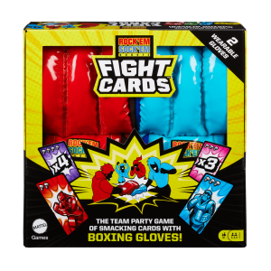 Rock 'Em Sock 'Em Robots Fight Cards Card Game With Two Boxing Gloves. Team Party Game