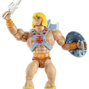 Masters Of The Universe Origins He-Man 5.5 inch Action Figure Motu Toy With Sword. Axe & Shield