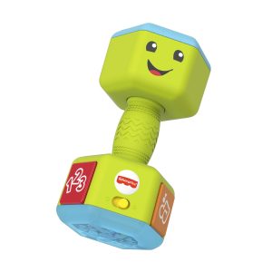 Fisher-Price Laugh & Learn Countin' Reps Dumbbell Musical Rattle Toy For Infant & Toddler