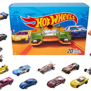 Hot Wheels Set Of 20 1:64 Scale Toy Trucks And Cars For Kids & Collectors