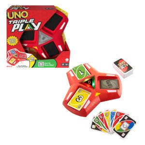 UNO Triple Play Card Game. Game For Family Night. Lights And Sounds